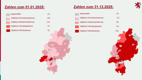 Zwei Karten von Hessen 